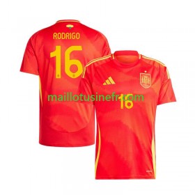 Maillot de Foot Espagne Rodrigo 16 Domicile UEFA EURO 2024